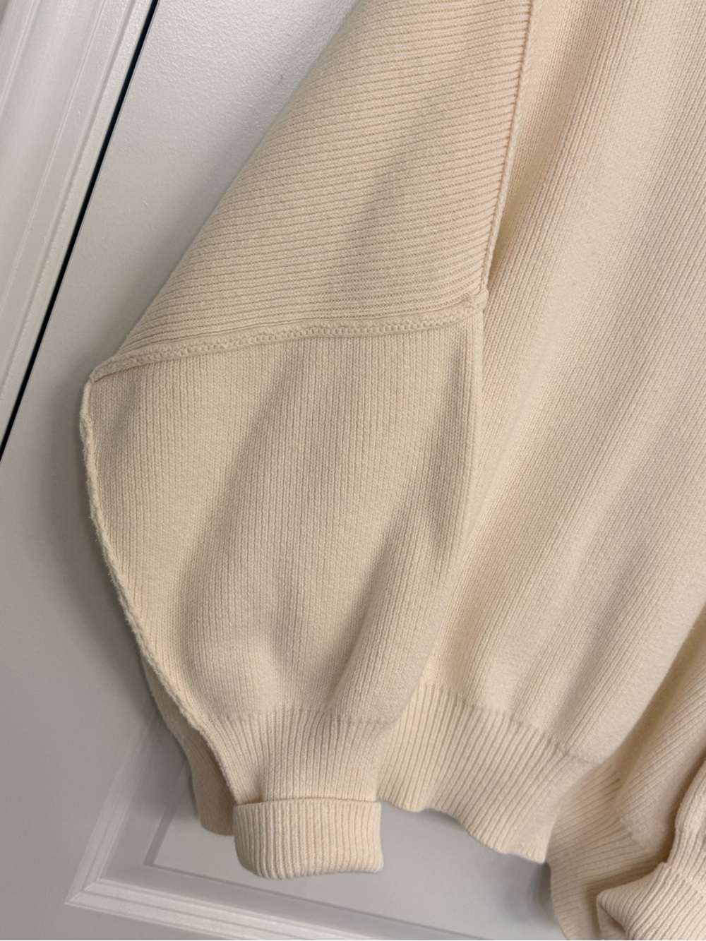 VICI Women’s Medium Cream Oversized Dolman Sleeve Sweater Cotton Blend Cozy Knit - Picture 5 of 8